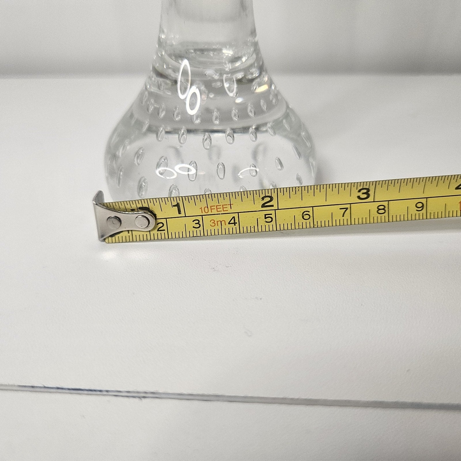 Vintage Aseda Glasbruk Clear Glass Bud Vase Jack Pulpit Bullicante Glass Vase