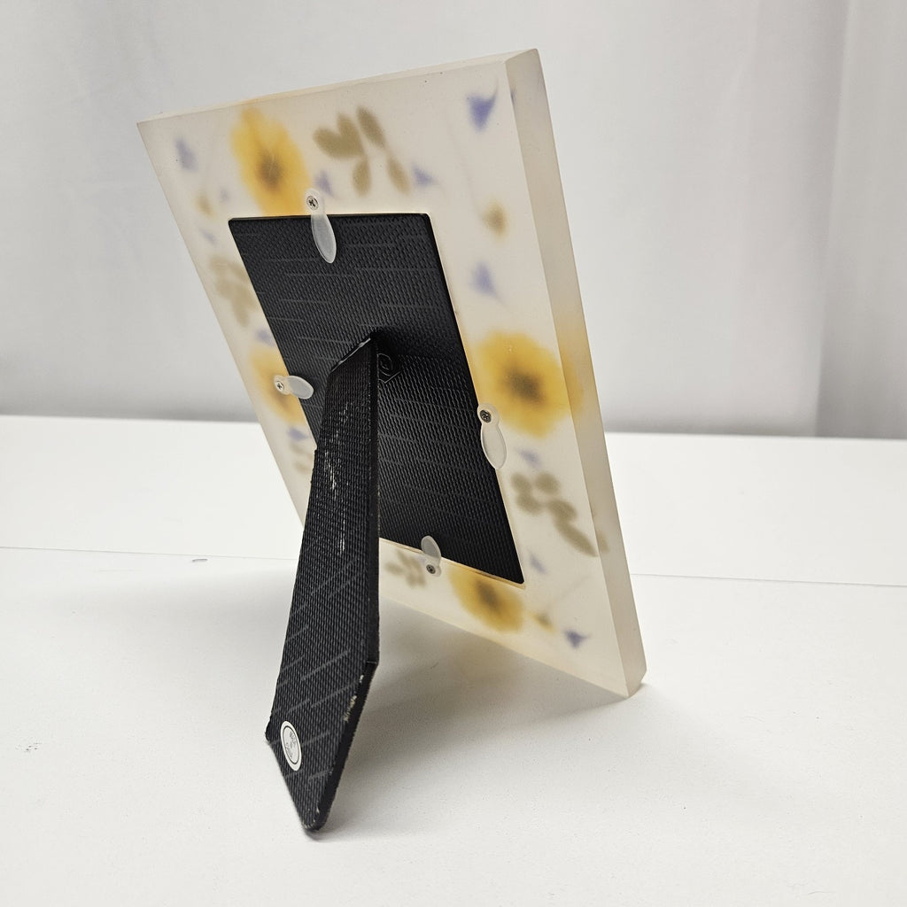 Vintage Frosted Floral Botanical Picture Frame 6x4" Photo Frame Pressed Flowers