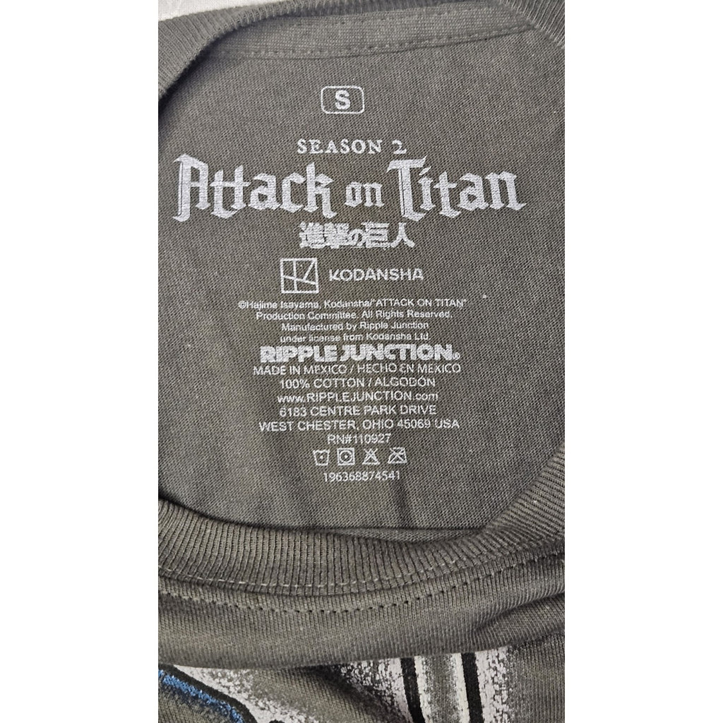 Official Attack On Titan Survey Corp Season 2 Green T-shirt Size Small
