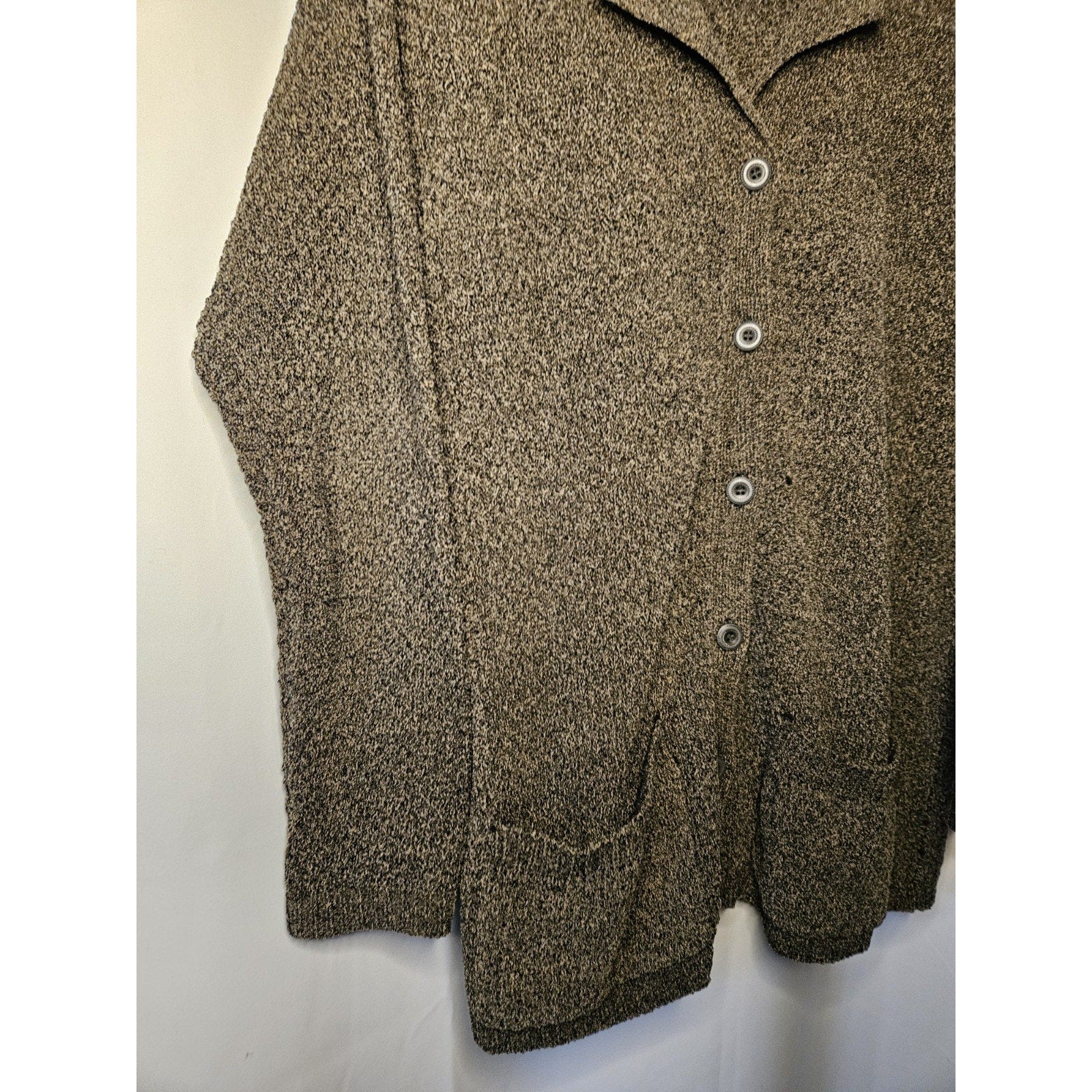 Nomadic Traders Brown Cardigan Sweater Women's Medium Button Down 100% Wool