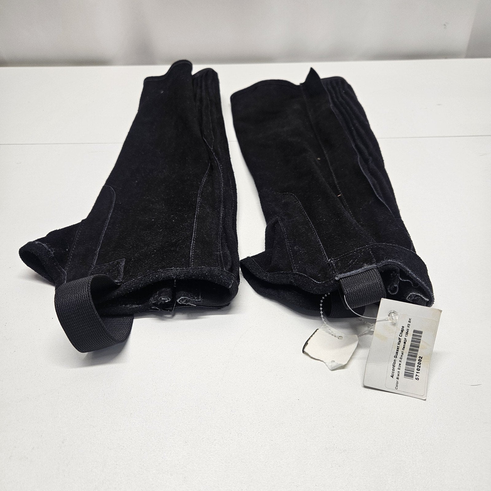 Nwt Equi Grip Leth Half Chap Adult XS Suede Leather Equestrian Riding Black