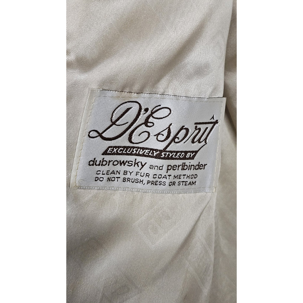 Vintage D'ESPRIT Dubrowsky & Perlbinder Faux Fur Wool Coat/Jacket Womens Size 14