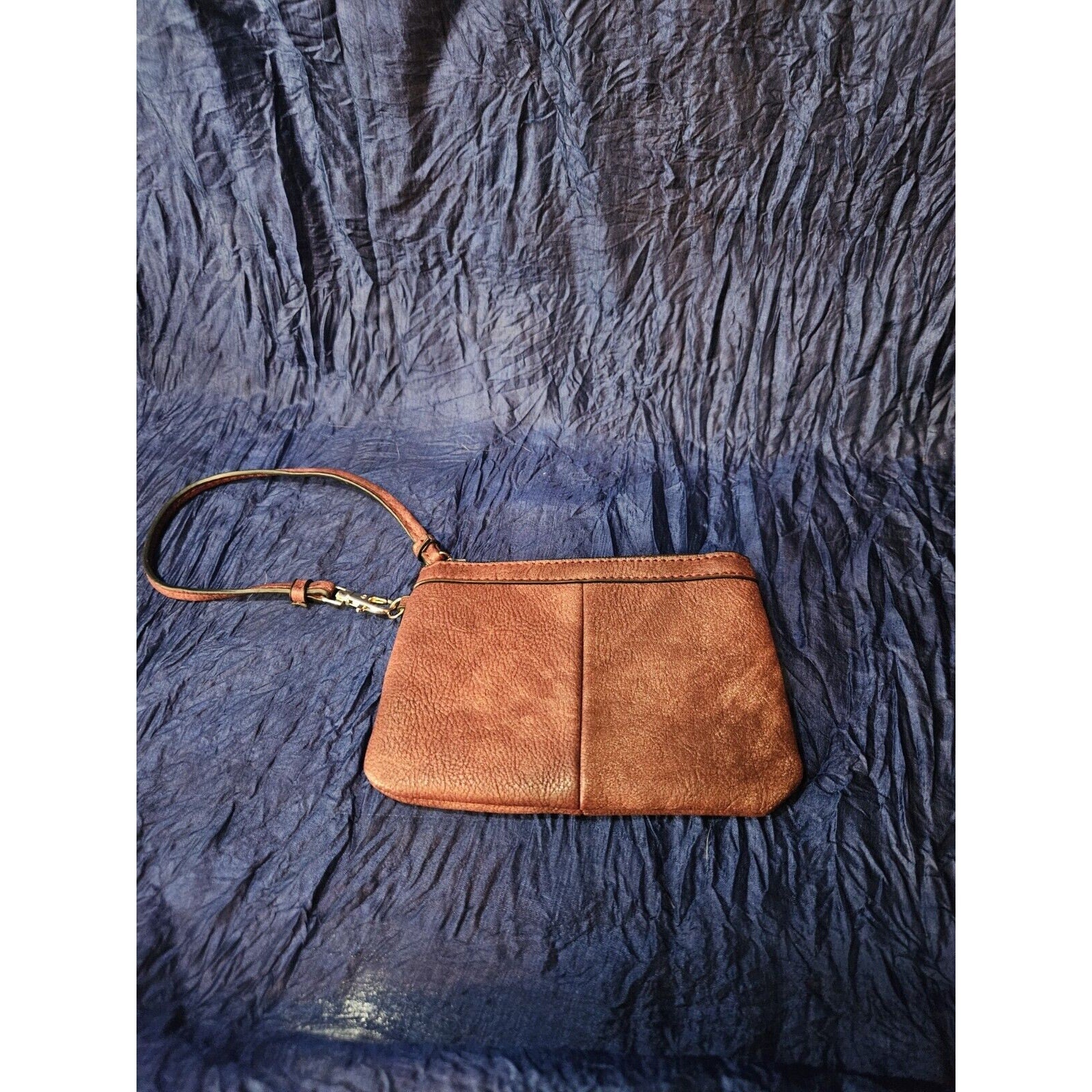 Wilsons Leather Mini Wristlet Coin Purse Burgundy Small Wallet