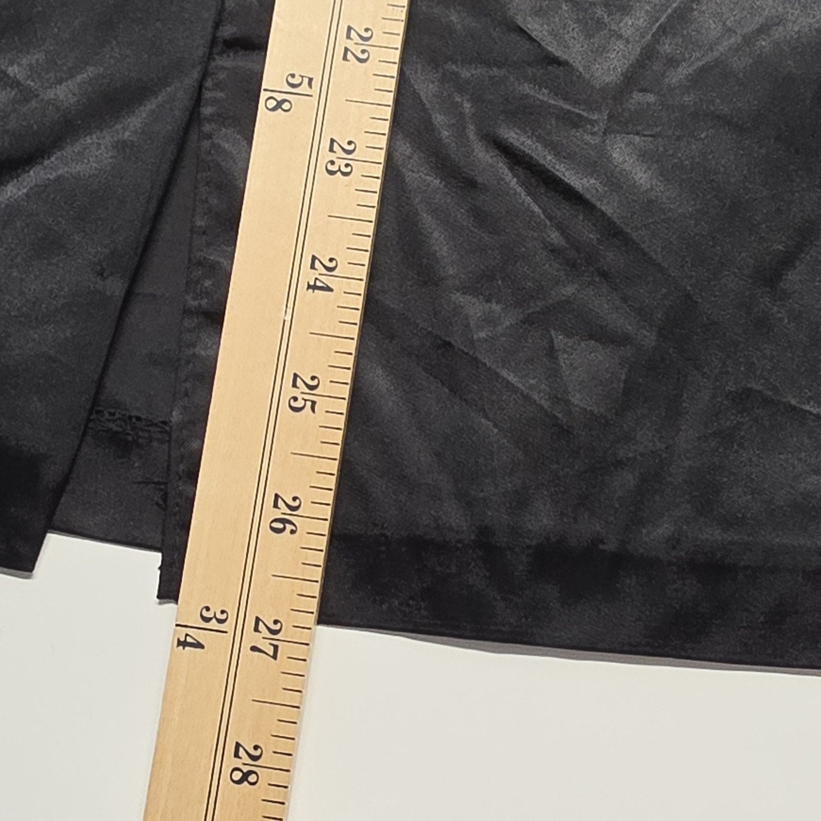 Vintage 1980s Skirt Suit Black Satin Peplum Jacket Blazer Embellished Lace Sz 14