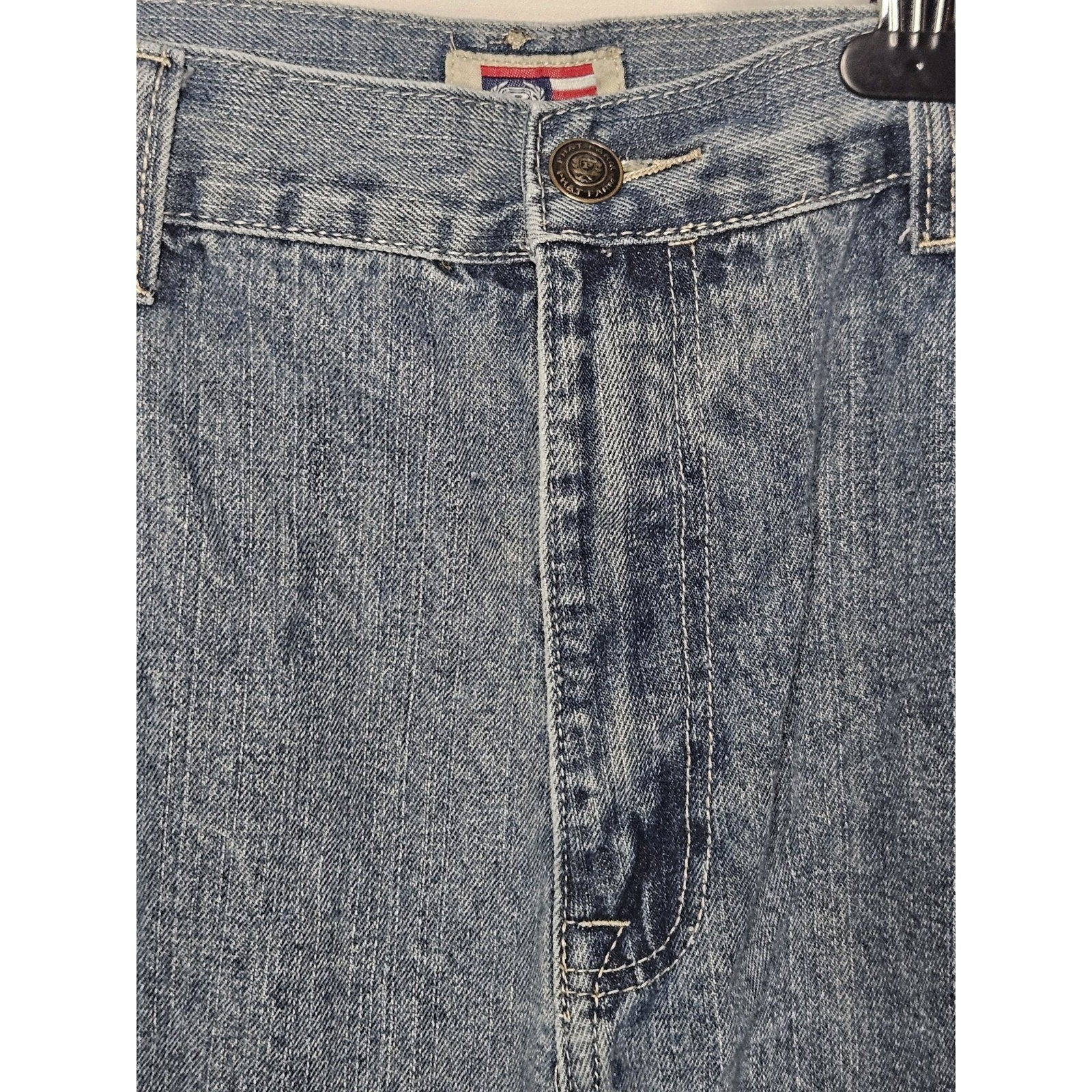 Phat Farm Jeans Men's 38x32 Regular Fit Straight Blue Denim Pants Y2K Hip Hop