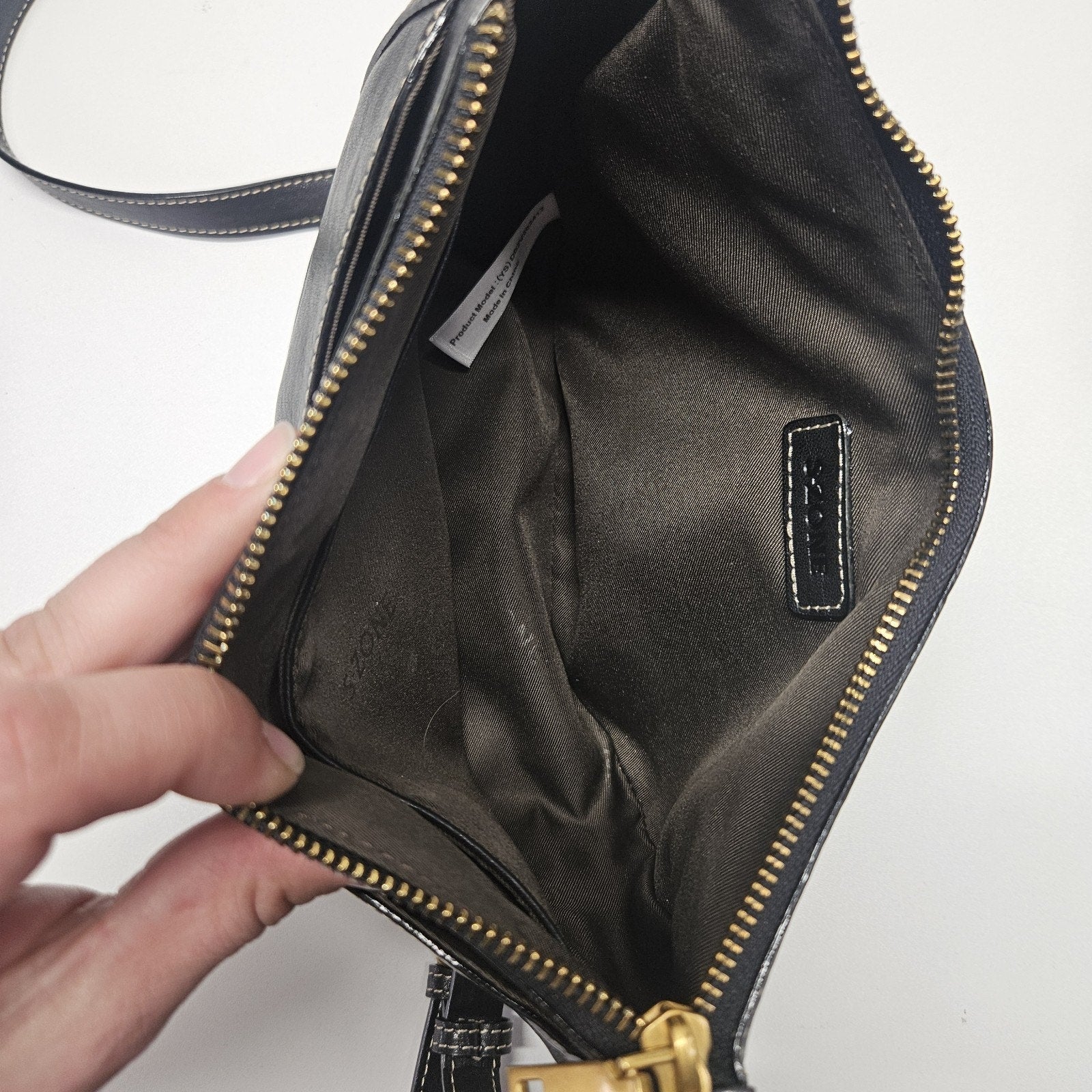 S-ZONE Small Leather Crossbody Bags for Women Cute Purses with RFID Black