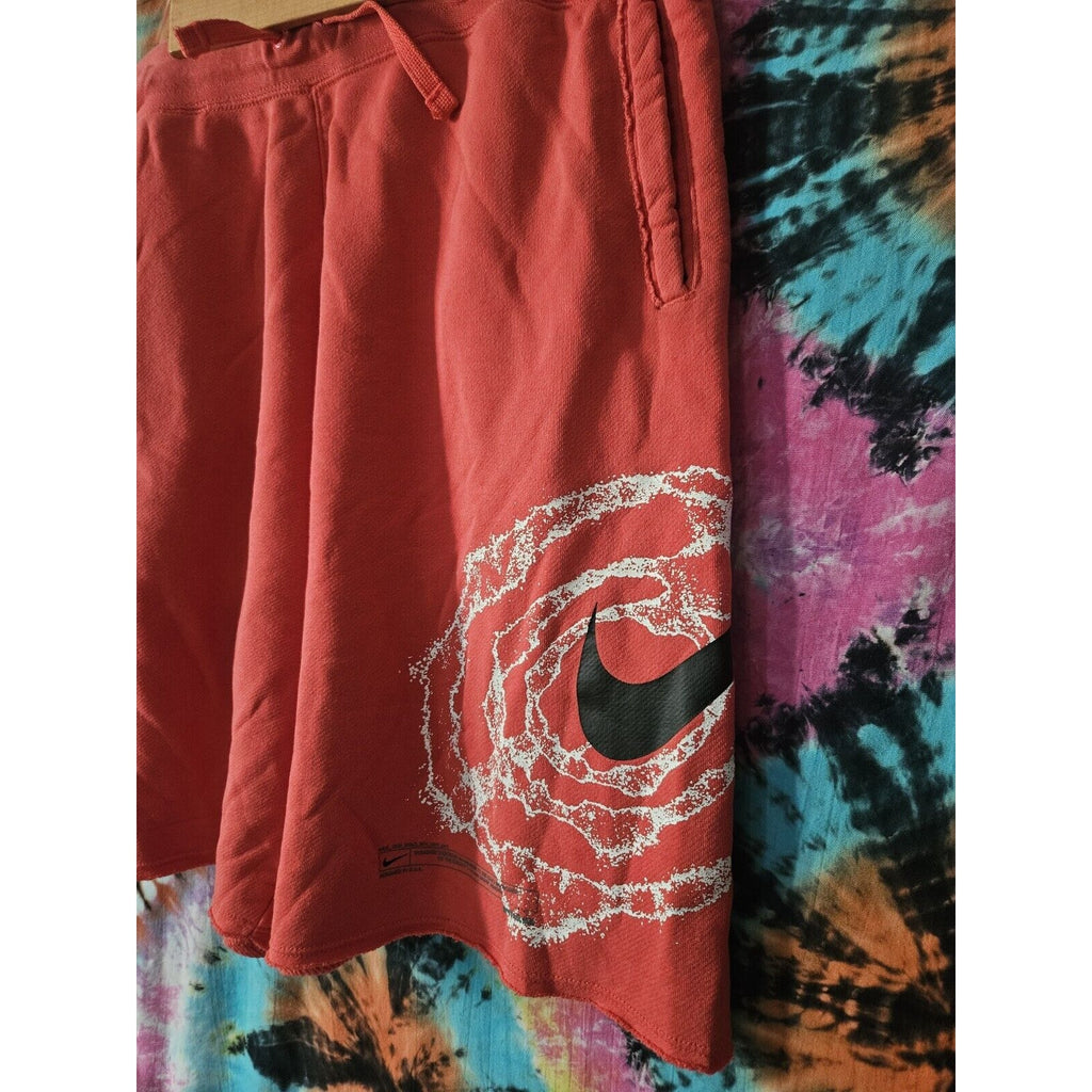 Nike Space To Dream Loose Fit Sweat Shorts Size XL Coral CZ8960