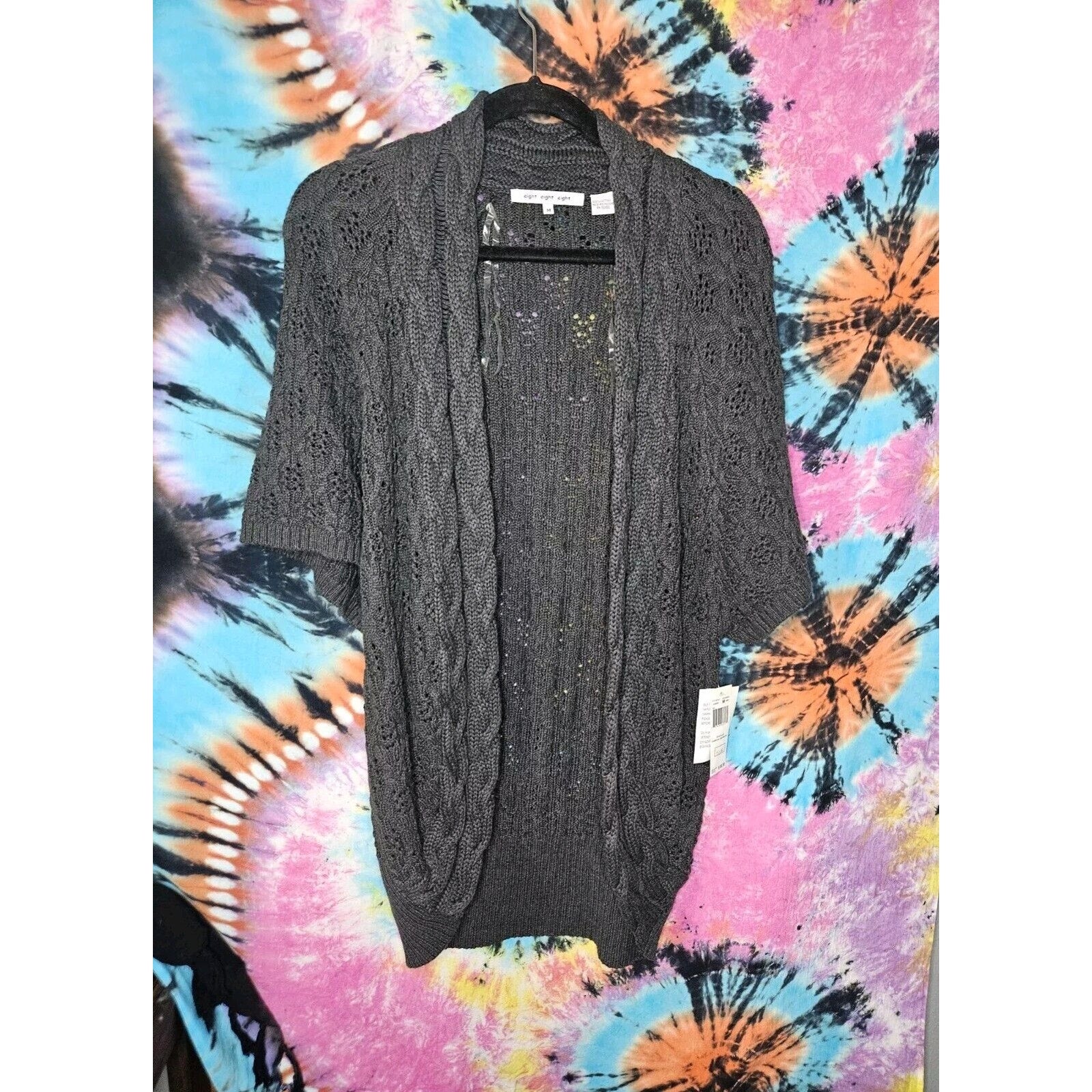 NWT Eight Eight Eight 100% Cotton Sweater Size Medium RN50986 Made In Hong Kong