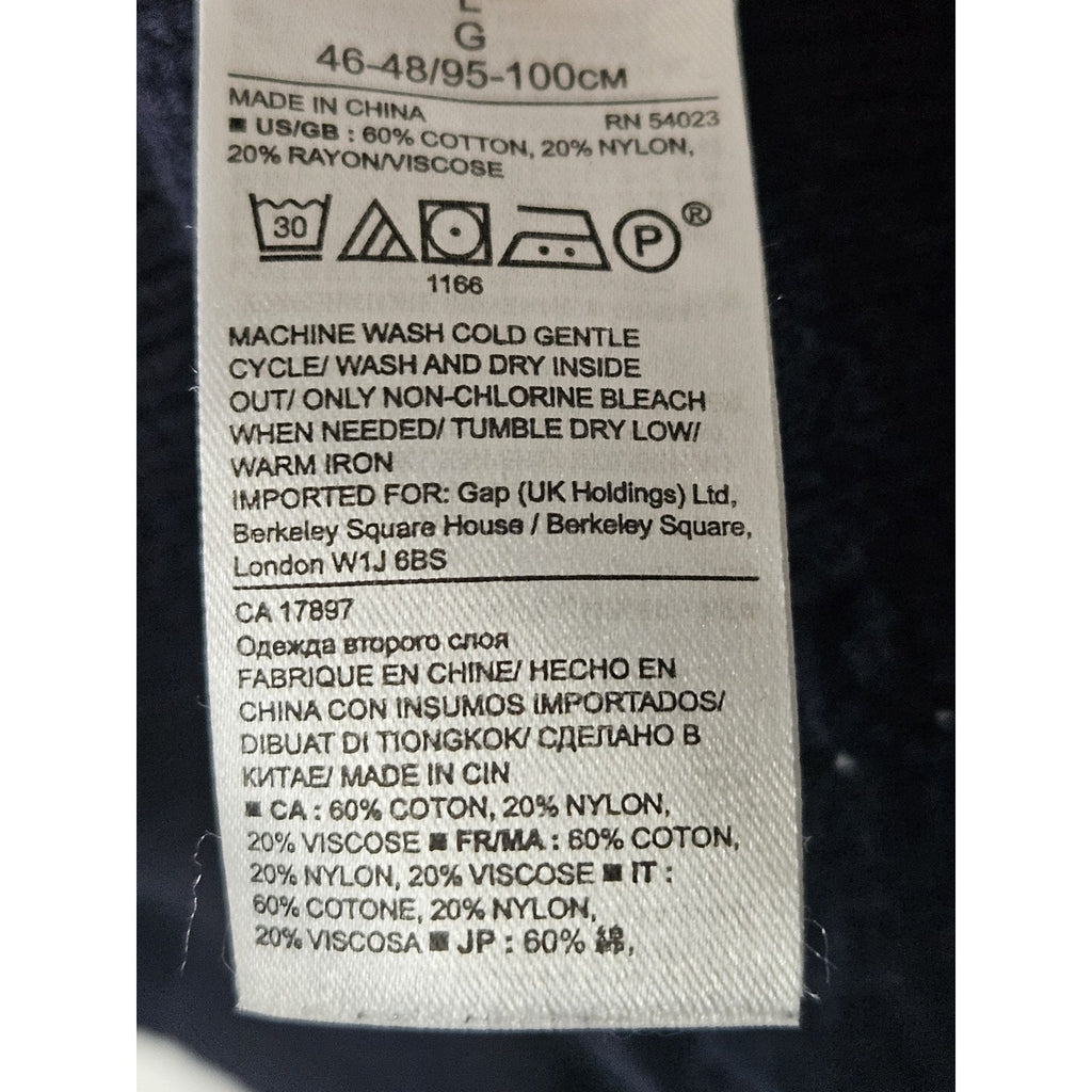 Banana Republic Navy Blue L Womens Cotton Blend Knit Crew Neck Sweater Top