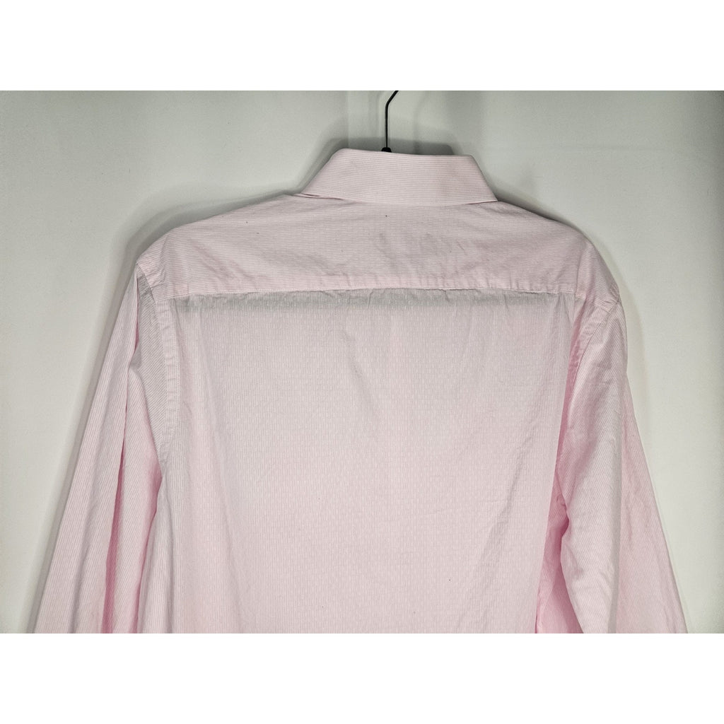 Michael Kors Pink Regular Fit Non-Iron Button Dress Shirt 16-16.5 34/35 Large
