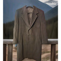 Vintage London Fog Long Peacoat Black Wool 3 Buttons Lined Men's XL