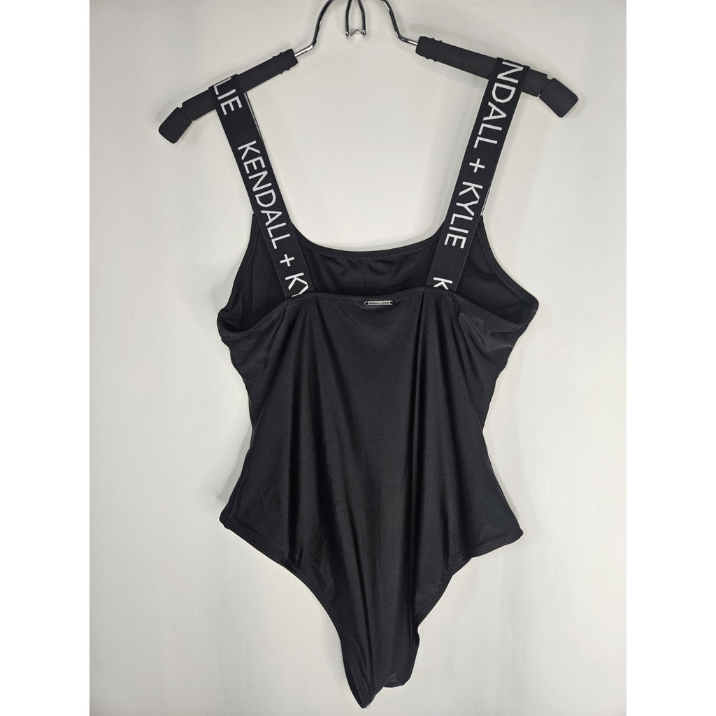 Kendall + Kylie 283915 Women's Band One-Piece Swimsuit, Size Large Classic