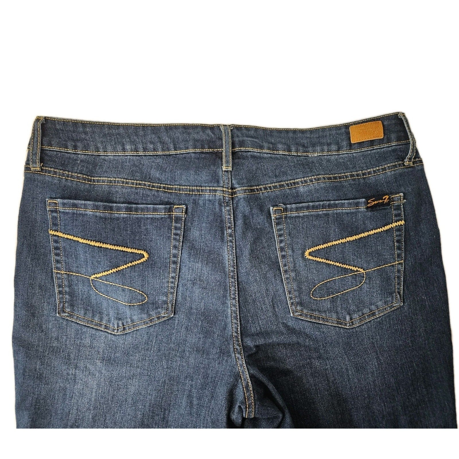 Seven7 Sunset Bermuda Shorts Womens 16 High-Rise Denim Stretch Above Knee Jeans
