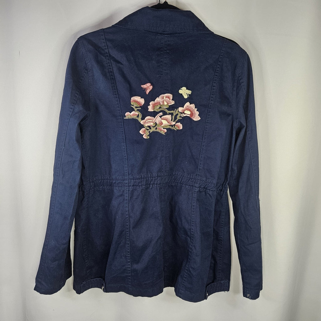 Ashley By 26 International Jacket Womens Medium Blue Utility Downtown Collection