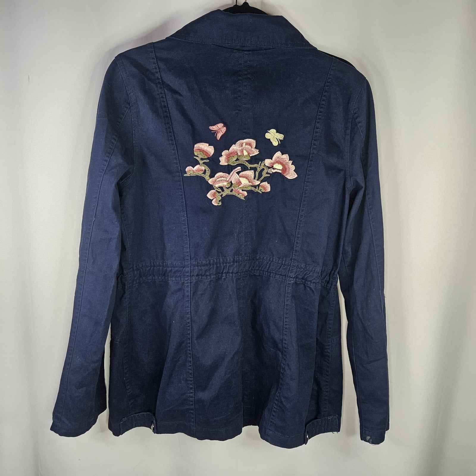 Ashley By 26 International Jacket Womens Medium Blue Utility Downtown Collection