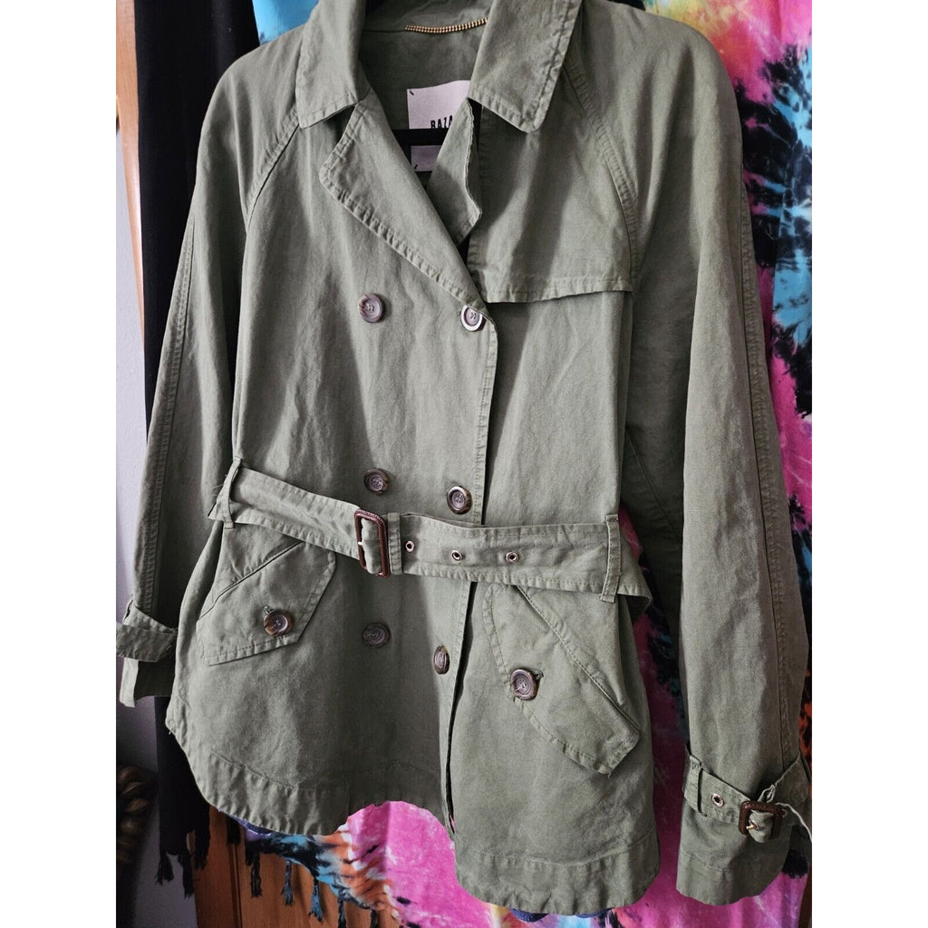 Rare Italian Designer Bazar Deluxe Olive Green Womens Jacket Med Tagila 44