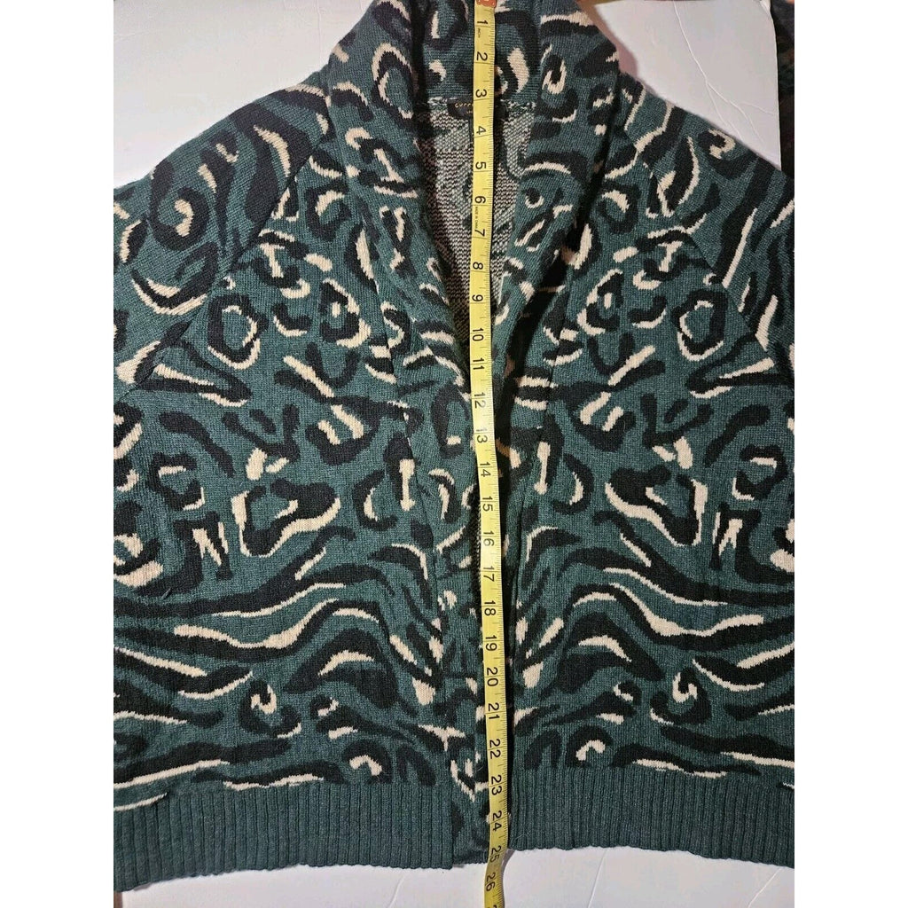 Anthropologie Current Air Blakely Cardigan Wool Blend Medium Preppy Boxy Sweater