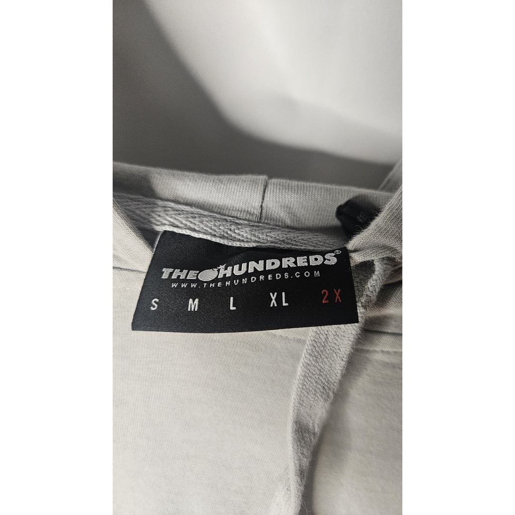 The Hundreds Hoodie Sweatshirt Mens Size 2XL Gray Pink Colorblock Y2K Flaw