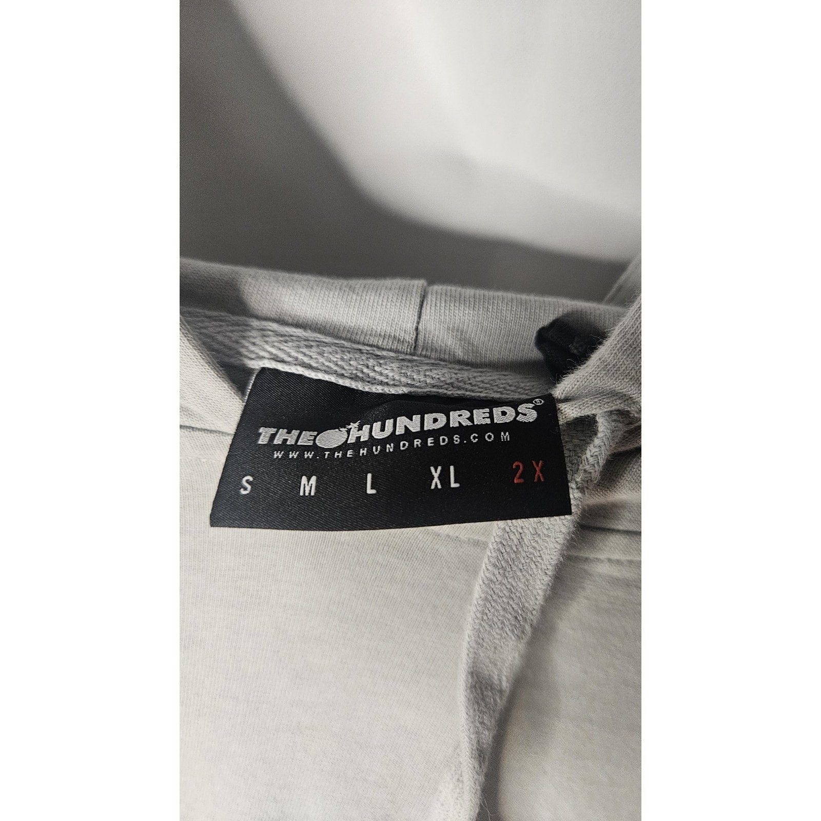 The Hundreds Hoodie Sweatshirt Mens Size 2XL Gray Pink Colorblock Y2K Flaw