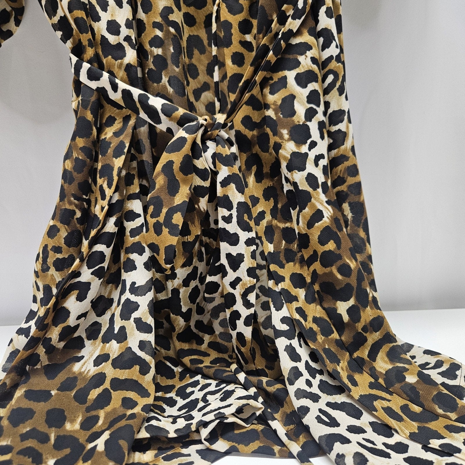Vtg Y2K Secret Treasures Women's Sleepwear Kimono Robe Animal Print Size Large