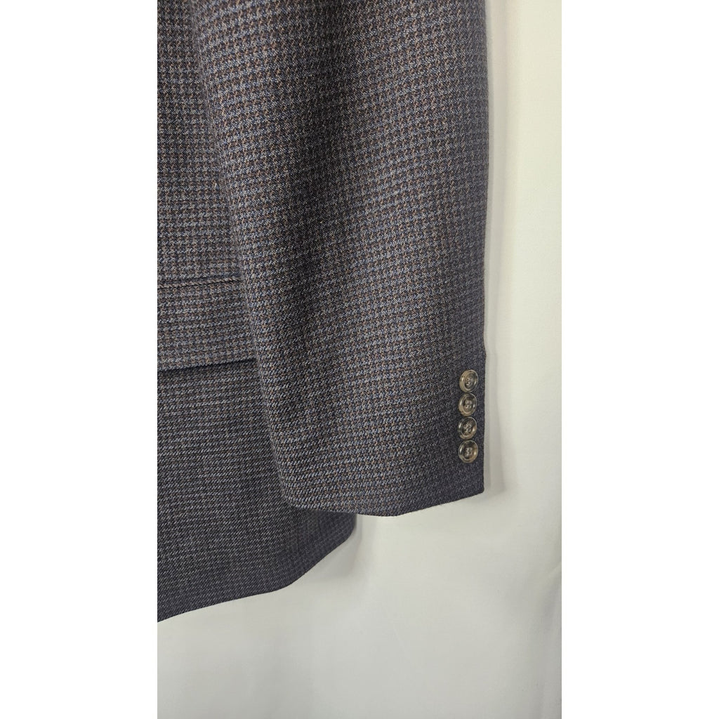 Boat House Row Mens Suit Jacket Sport Coat Blazer Gray Two Button Lambswool 42R