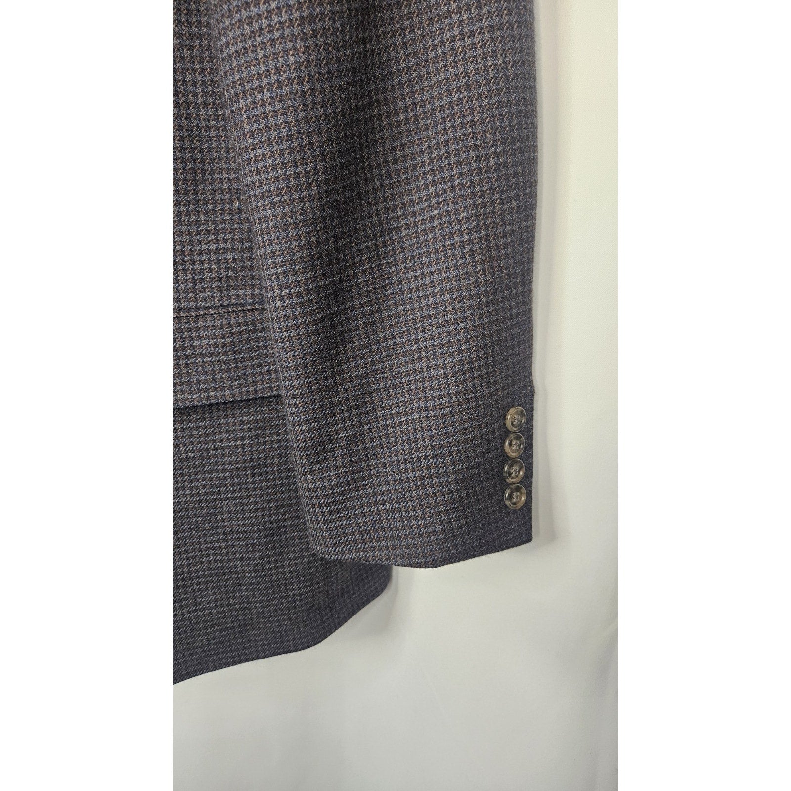 Boat House Row Mens Suit Jacket Sport Coat Blazer Gray Two Button Lambswool 42R