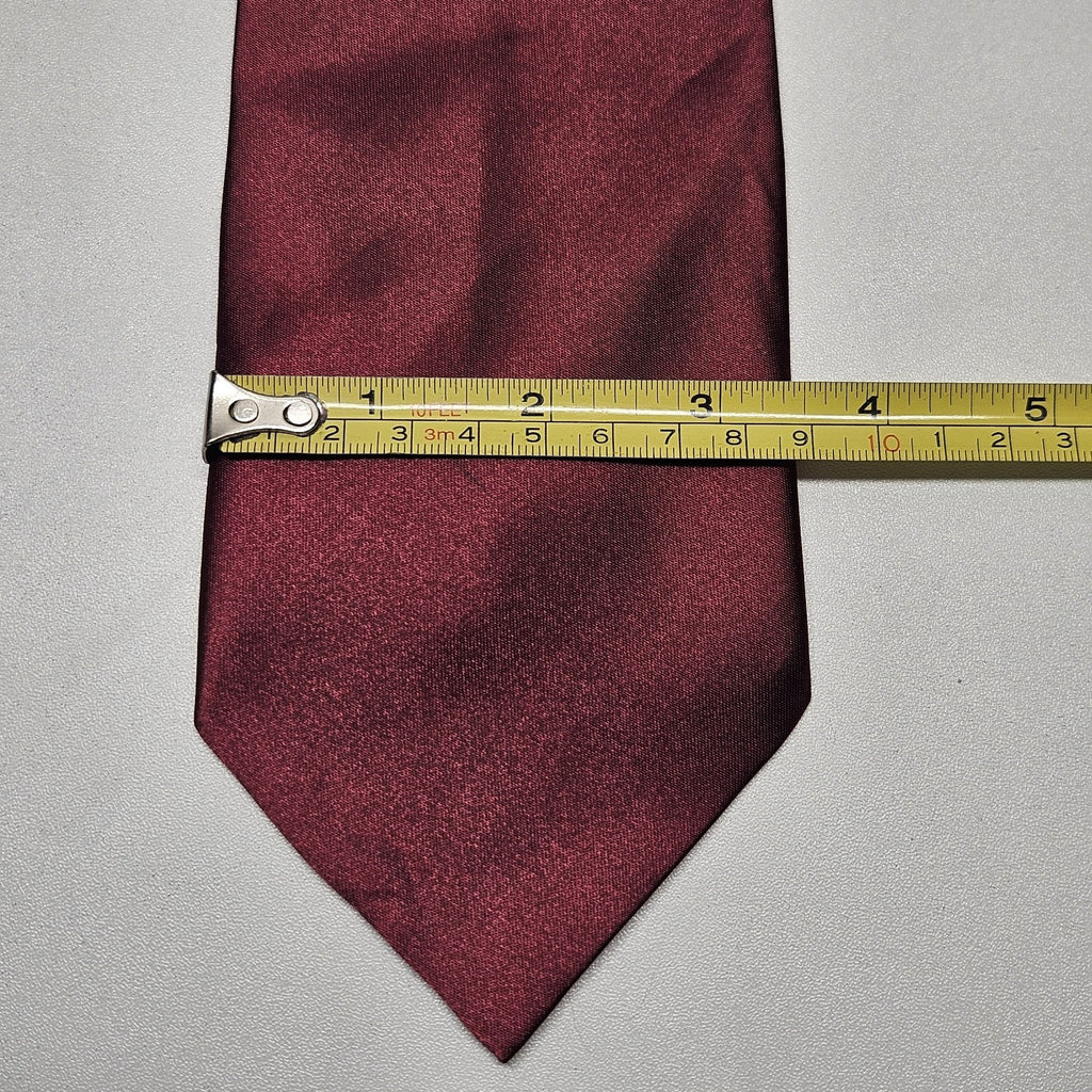 Vintage Mens Maroon Satin Formal Necktie 60"Lx3.5"W Neck Tie