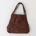 American Leather Co Women's Lenox Triple Entry Satchel Brandy Brown Shoulder Bag