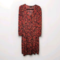 Maggy London Women Midi Dress Size L Floral Wedding Guest Party Spring Summer