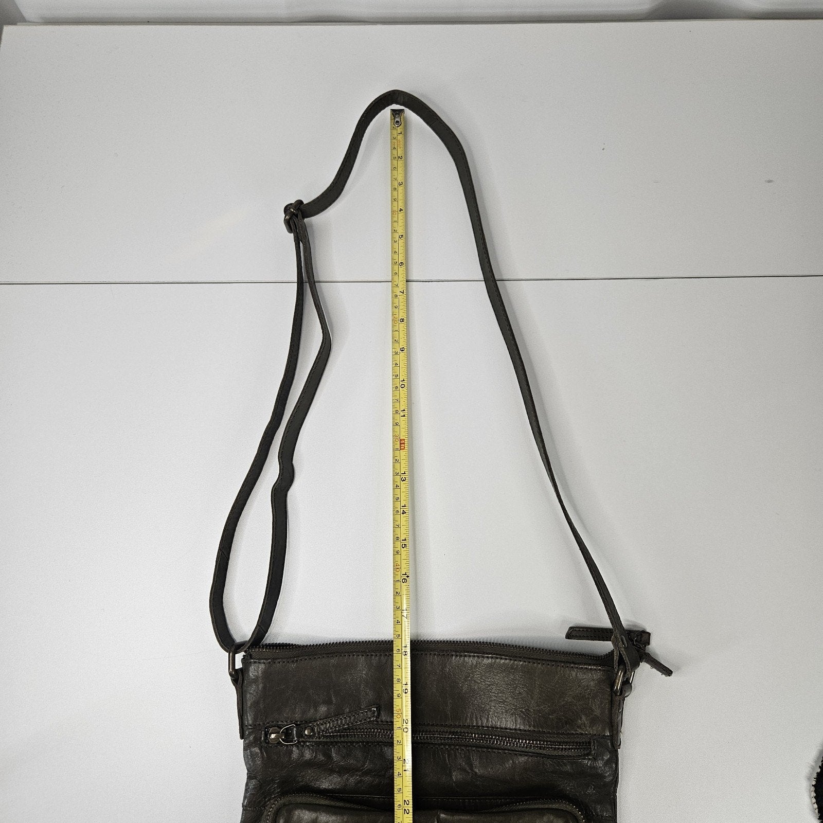 Wise Owl Genuine Leather Crossbody Handbag Purse Olive Green Boho Western