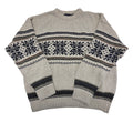 Vintage Van Heusen Sweater Mens XL Pullover Crew Neck Fair Isle Holiday Ski