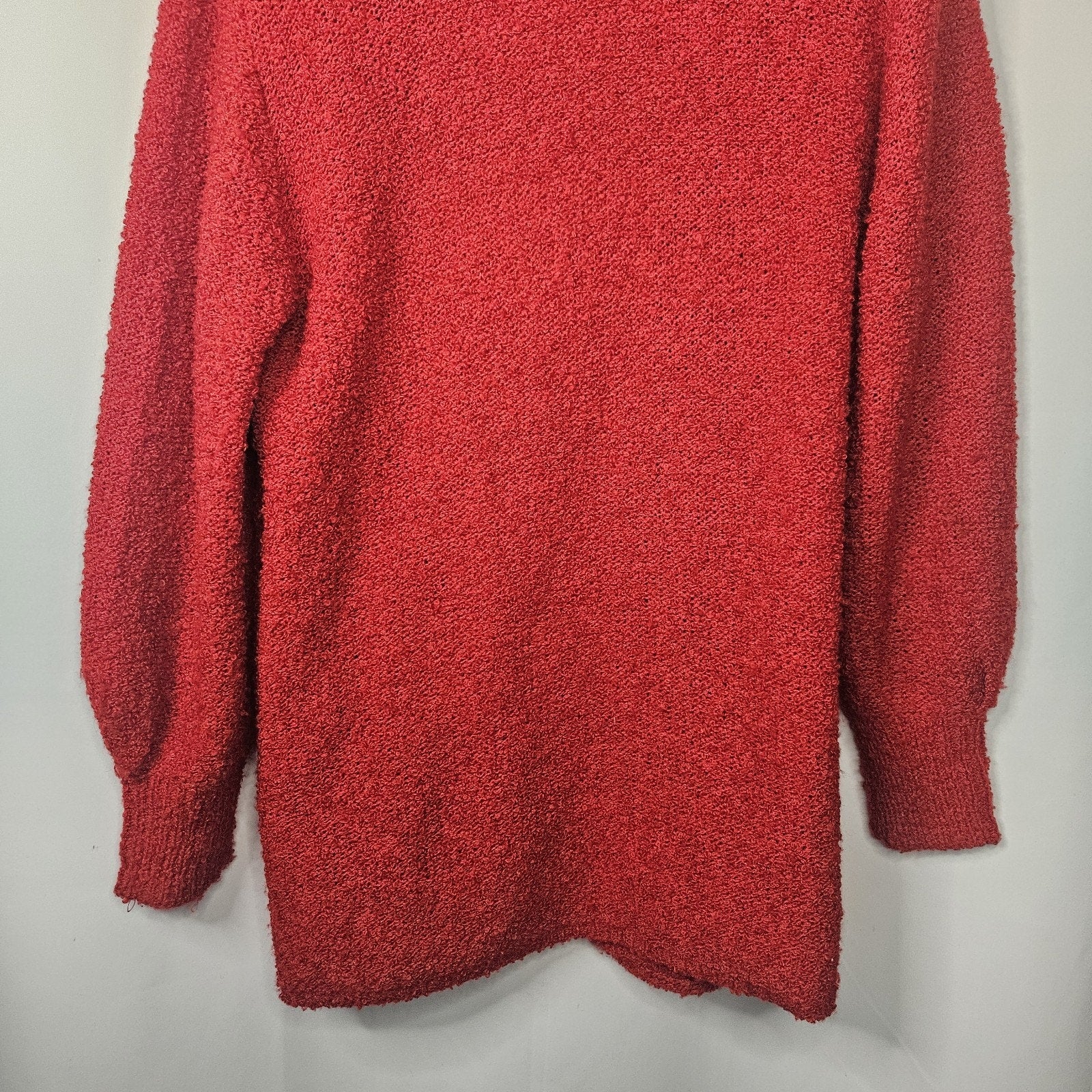 Vintage SIDE EFFECTS Ivory Mid Length Nubby Knit Cardigan Sweater Med 80s Preppy