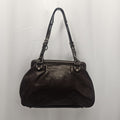 Vintage Leather Bag Dimoni Chocolate Brown Shoulder Handbag Satchel Purse