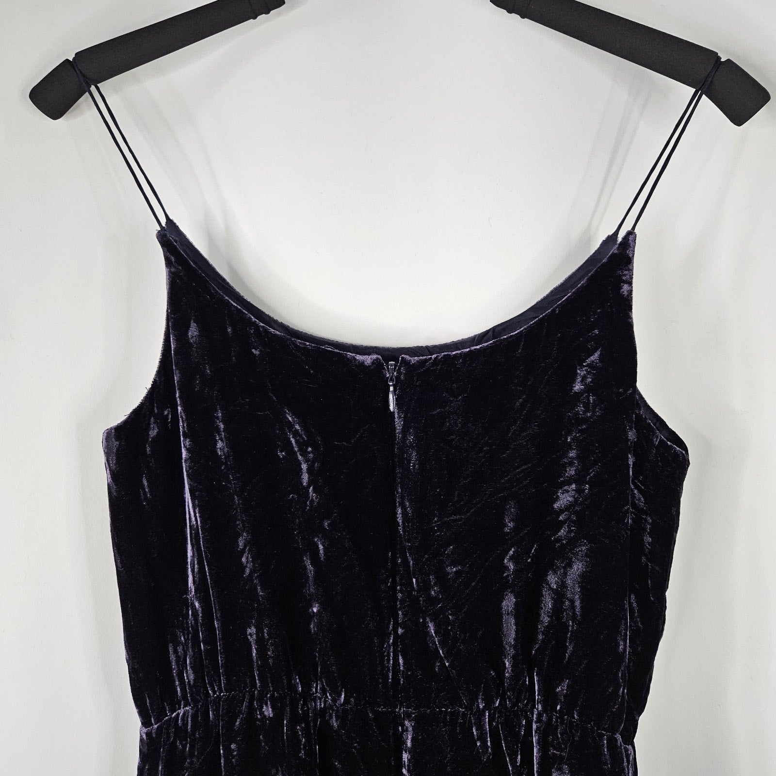 J Crew Dress Womens 2 Silk Purple Velvet Sleeveless Whimsygoth Fairy Grunge 90s