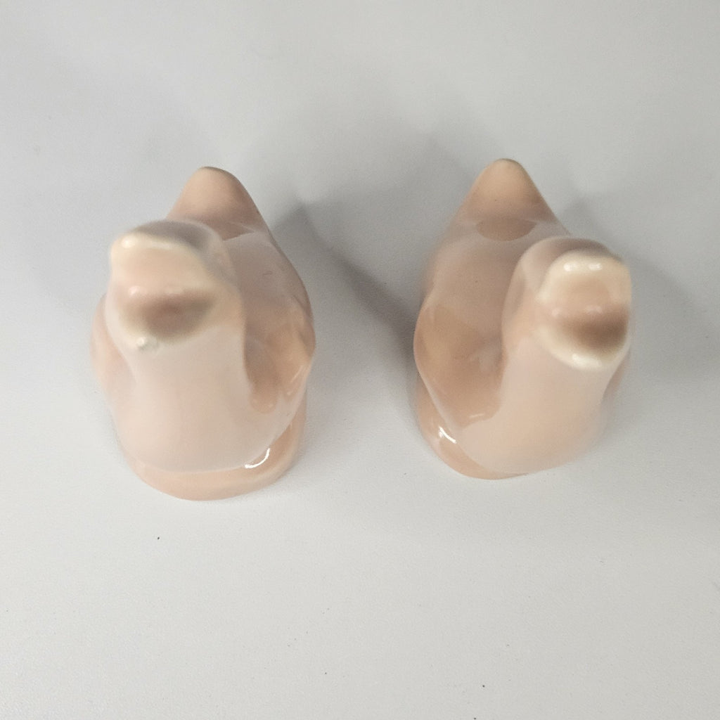 Vintage Caliente Pottery Pink Duck Figurine Set Retro Made In USA #303 Haldem CA