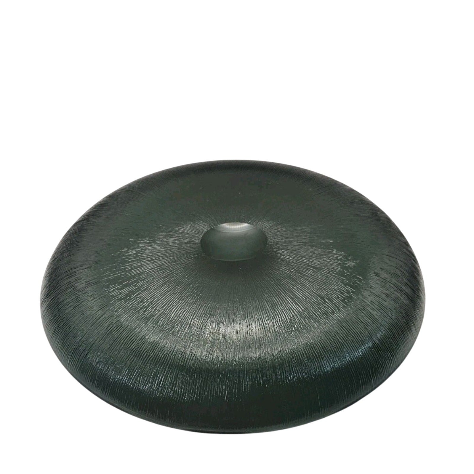 Retro Glass 12.5" Serving Platter, Vintage MCM Gray Smoke Glass, Fersken W Johansson, Norwegian Tableware