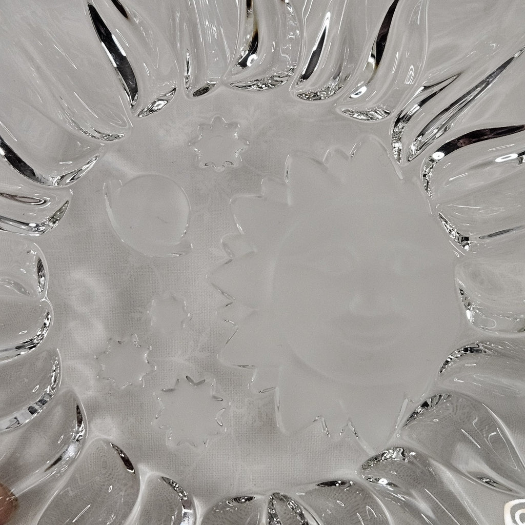 Vintage Heavens Gate Sun Moon Stars Glass Trinket Serving Dish Celestial