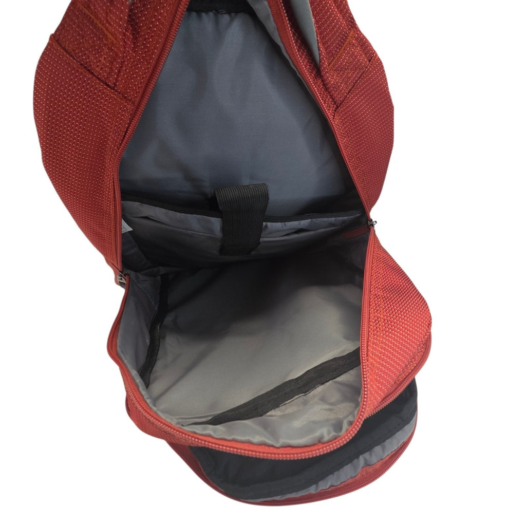 Kenneth Cole Reaction 19" Backpack 15.6" Laptop Pocket Red Gray Textured