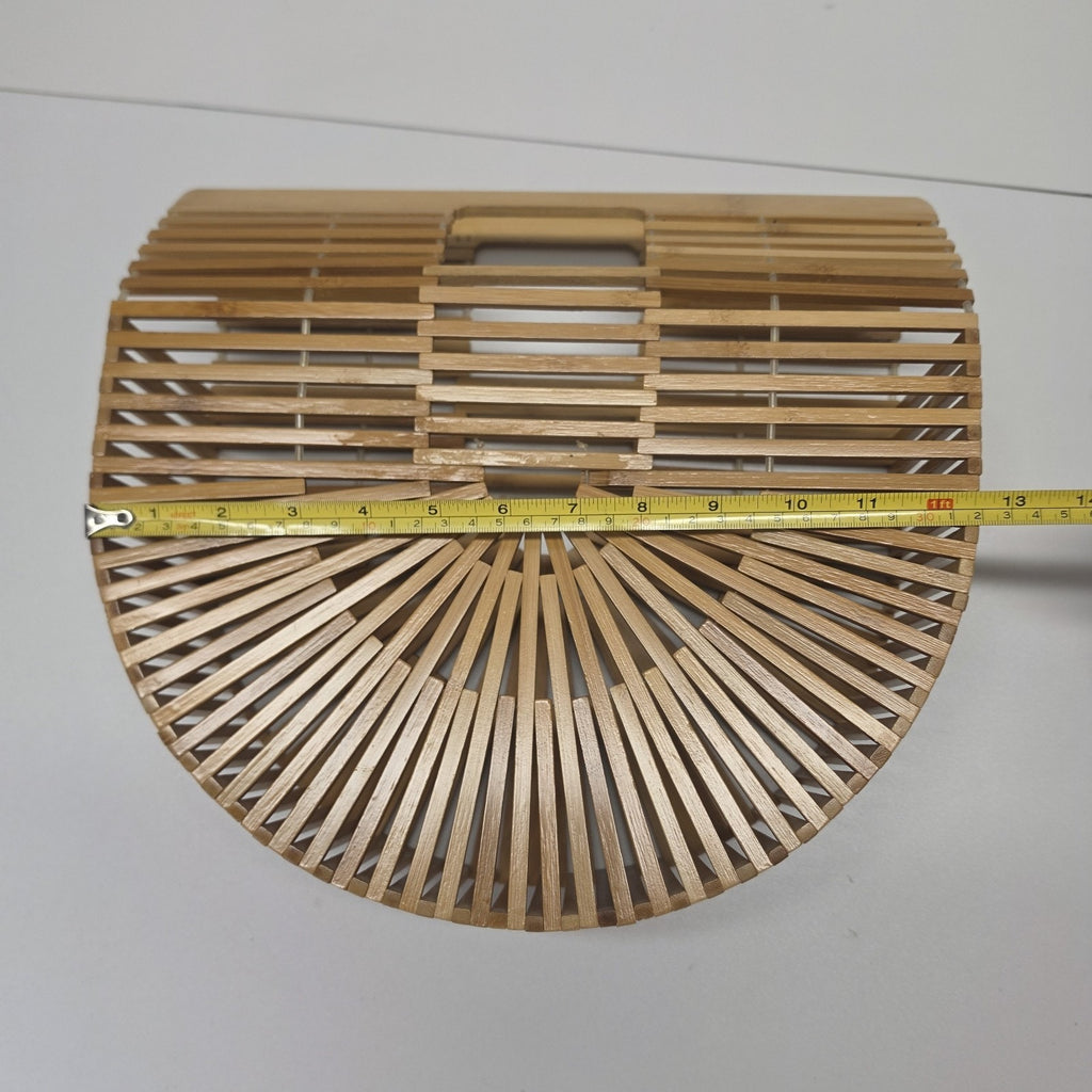 Bamboo Ark Tote Bag Handcrafted Half Moon Bohemian Boho Chic Beach Summer Purse