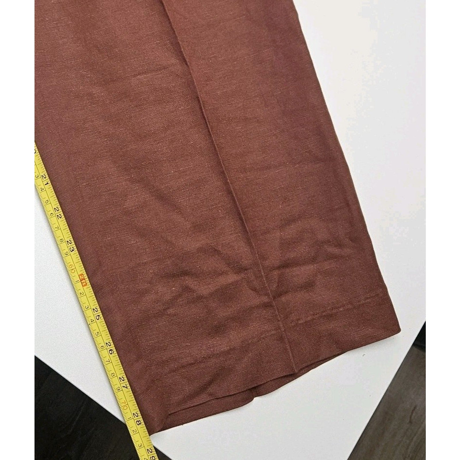 Vtg JG Hook Plus Size 16W Linen Blend Pants Lightweight Brown Slacks Minimalist
