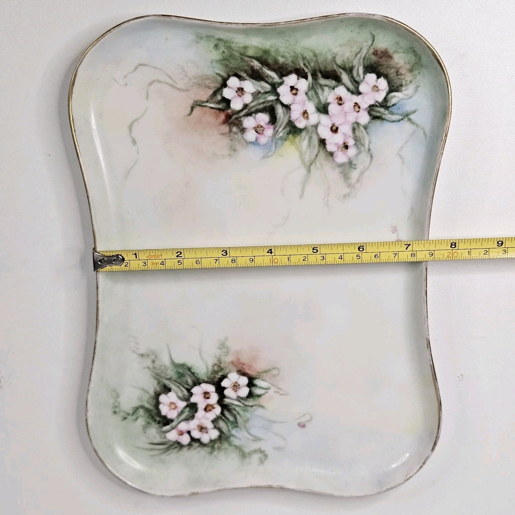 Antique Porcelain Vanity Set Dresser Tray Hand Painted MZ Austria & Bavaria