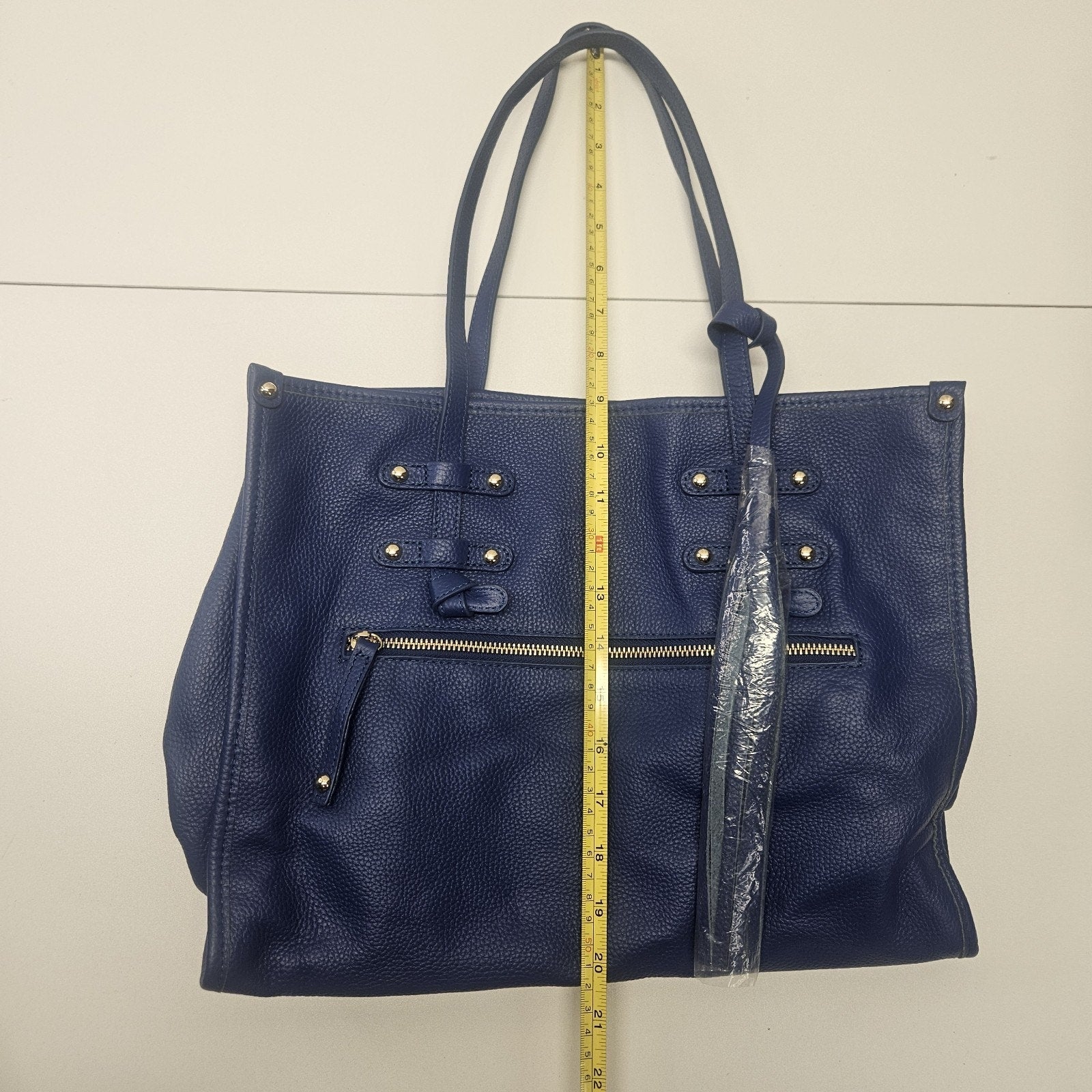 NWOT Laggo Siena Leather Tote Cobalt Blue Royal Blue Work Oversized Purse Bag