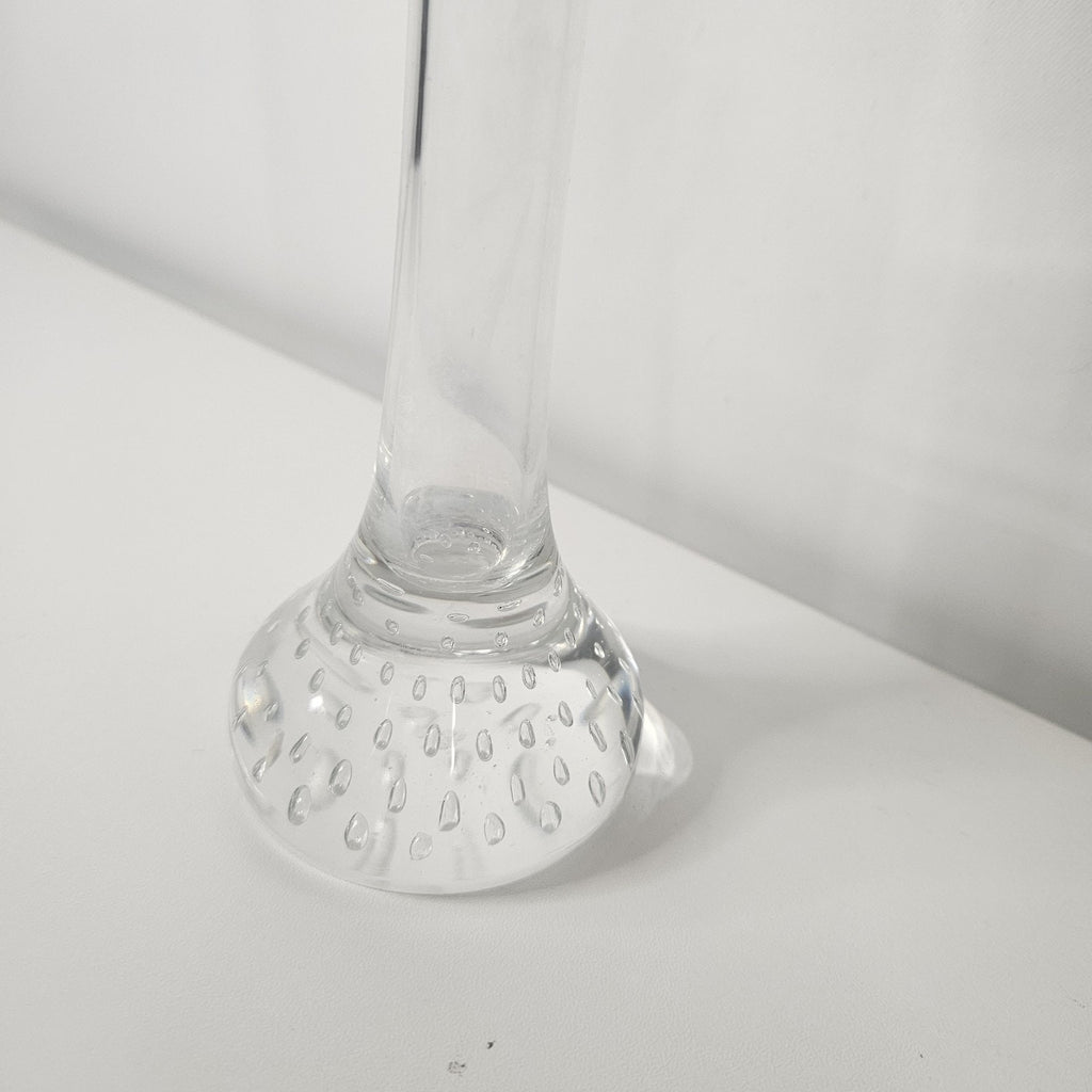 Vintage Aseda Glasbruk Clear Glass Bud Vase Jack Pulpit Bullicante Glass Vase