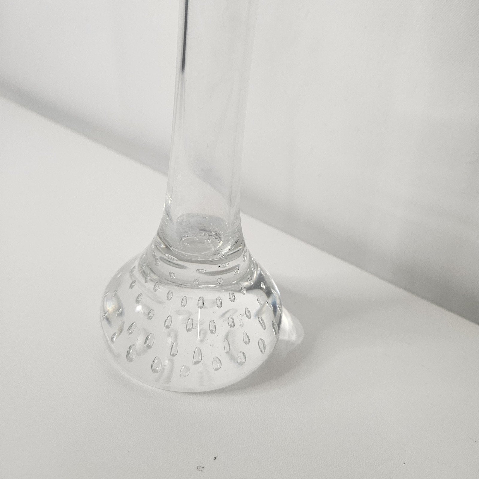Vintage Aseda Glasbruk Clear Glass Bud Vase Jack Pulpit Bullicante Glass Vase