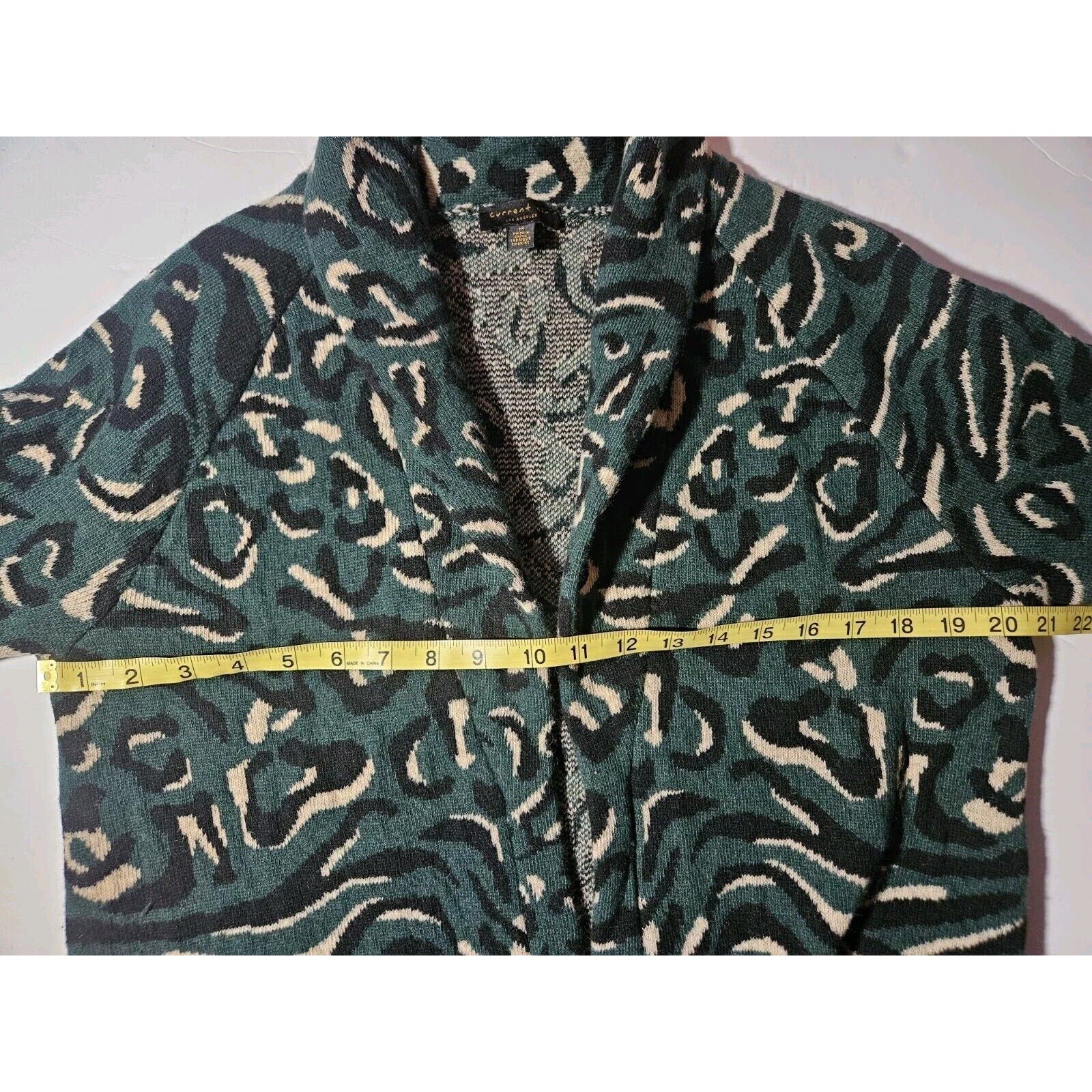Anthropologie Current Air Blakely Cardigan Wool Blend Medium Preppy Boxy Sweater