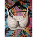 NWT Swimsuits for All Confidante Underwire Bikini Top White Black Dots Size 40F