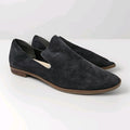 Crown Vintage Shoes Womens 8.5 M Carla Loafers Gray Suede Leather Slip On Casual