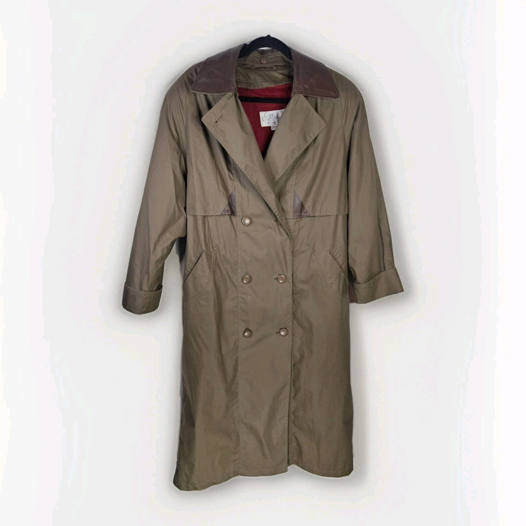 Vtg Coat Collectibles Tan Trench Womans Sz 12 Vintage Professional Preppy Beige