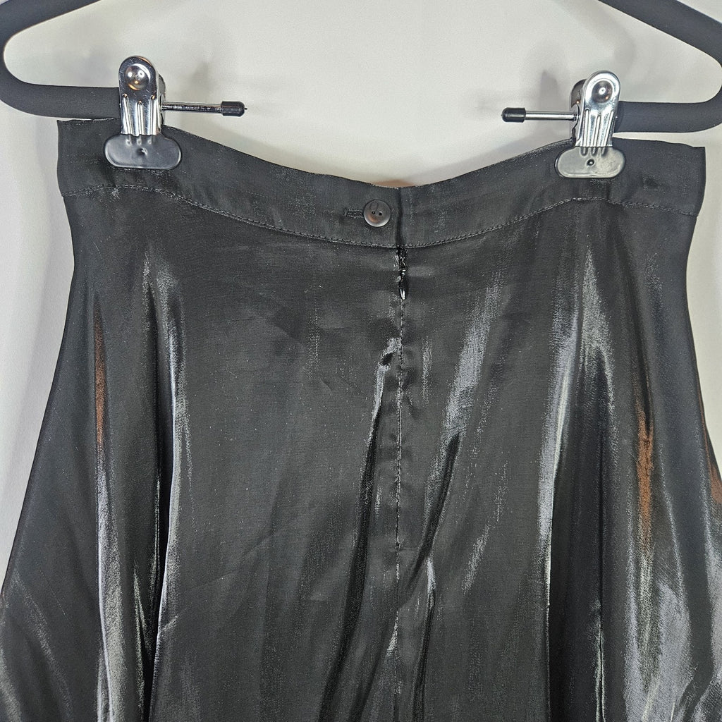 Vintage 90s Petticoat Skirt Black Sz 8 Eveningwear Whimsigoth Gothic Victorian