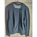 Torrid Blue Knit Textured Moto Jacket Blazer Size 2 2X Long Sleeves Zipper